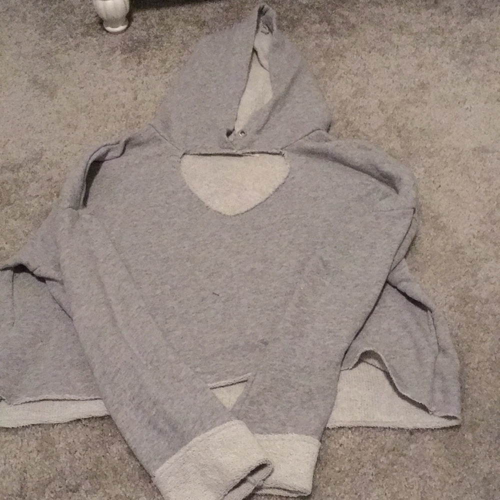 Cropped Raw-Cut Sweatshirt